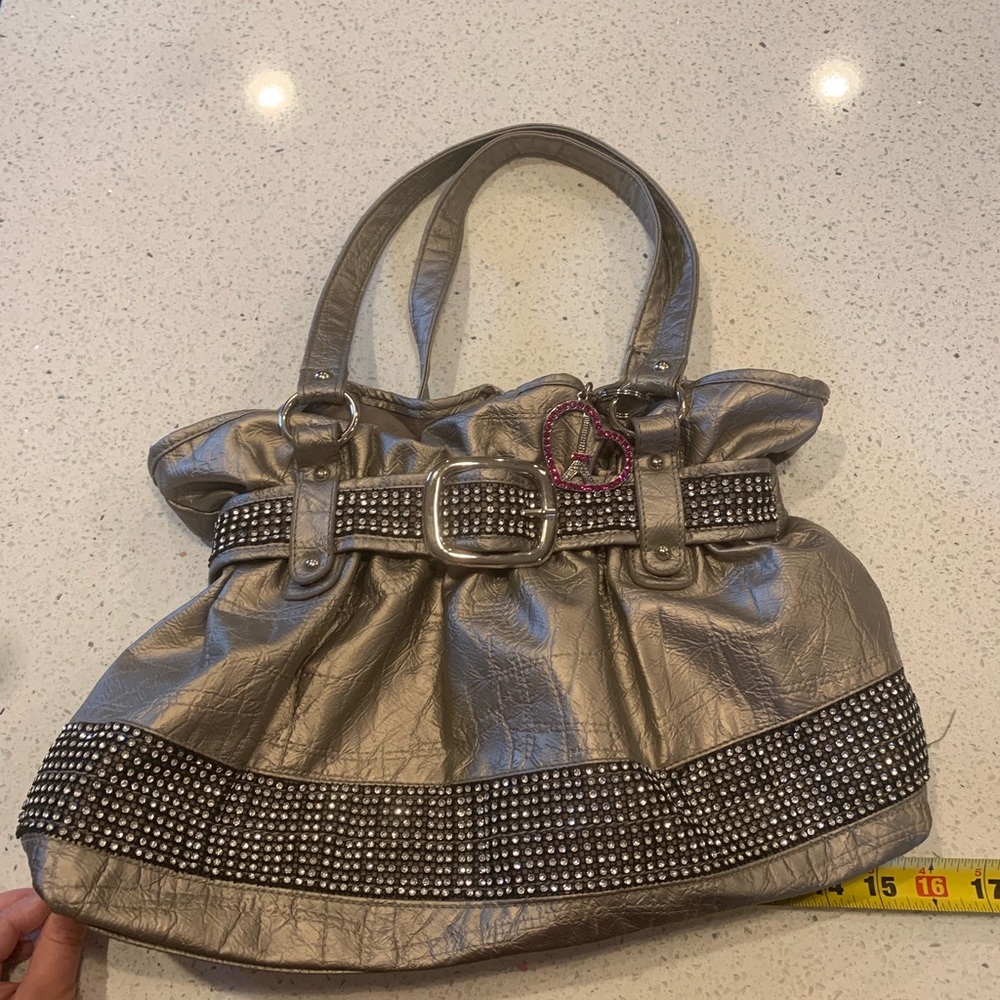 Silver/ grey rhinestone Purse - Picture 3 of 8